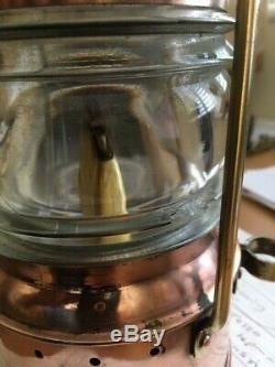 Vintage Ships Light. Anchor Light. Davey & Co London. Marine lantern copper lamp