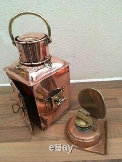 Vintage Ships Port Light. Copper Brass Lantern. Boat Light Yacht Marine Nautical