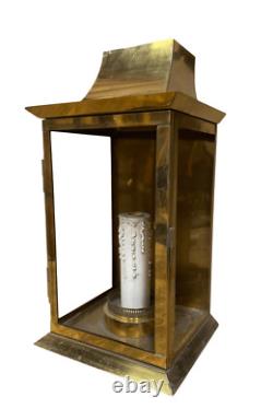 Vintage Solid Brass Pagoda Outdoor Wall Lantern Sconse Light