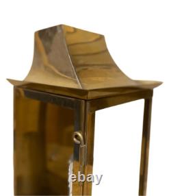 Vintage Solid Brass Pagoda Outdoor Wall Lantern Sconse Light
