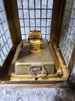 Vintage Solid Caged Nautical Brass/Glass Oil Ship Lantern WEDGE