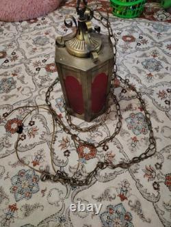 Vintage Spanish Gothic Revival Swag Lantern