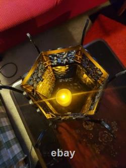 Vintage Spanish Revival/Gothic Wrought Iron Lantern Early To Mid 20th Century