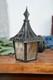 Vintage Storybook Tudor Gothic Lantern Porch Light Fixture Witch Hat Lamp Black