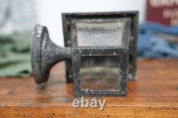 Vintage Storybook Tudor Gothic Lantern Porch Light Fixture Witch Hat Lamp Black