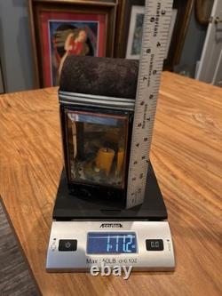 Vintage Swiss Army Candle Lantern Beveled Glass Military Field Camping Antique
