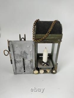 Vintage Swiss Army Dismountable Lantern with Candles WW1 1900 Infantry