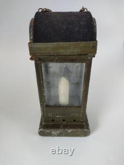 Vintage Swiss Army Dismountable Lantern with Candles WW1 1900 Infantry
