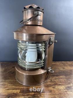 Vintage TOPLICHT Copper Lantern Nautical Maritime Ship Navigation Light 14