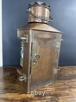Vintage TOPLICHT Copper Lantern Nautical Maritime Ship Navigation Light 14