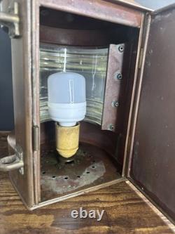 Vintage TOPLICHT Copper Lantern Nautical Maritime Ship Navigation Light 14