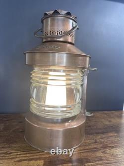 Vintage TOPLICHT Copper Lantern Nautical Maritime Ship Navigation Light 14