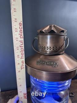 Vintage TOPLICHT Copper Lantern Nautical Maritime Ship Navigation Light 14