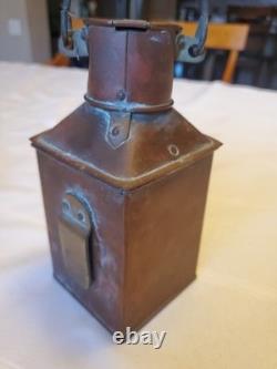Vintage Tung Woo Copper Brass Masthead Nautical Lantern With Glass