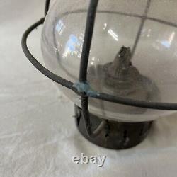 Vintage Tung Woo Nautical Onion Oil Lantern Round Glass Globe Lantern Pair