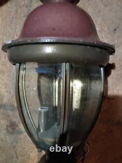 Vintage Victorian Brass Coach Carriage Porch Lantern Lamp Light 30 X 12 X 10