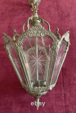 Vintage Victorian Hanging Light, 1910s Lantern