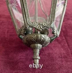 Vintage Victorian Hanging Light, 1910s Lantern