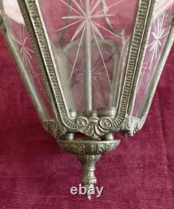 Vintage Victorian Hanging Light, 1910s Lantern