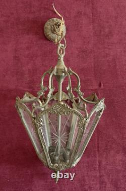 Vintage Victorian Hanging Light, 1910s Lantern