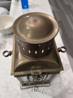 Vintage Viking Brass Ship Lantern Nautical Hanging Oil Lamp With 6 Inch Chimney
