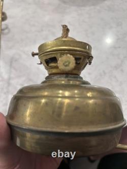 Vintage Viking Brass Ship Lantern Nautical Hanging Oil Lamp With 6 Inch Chimney