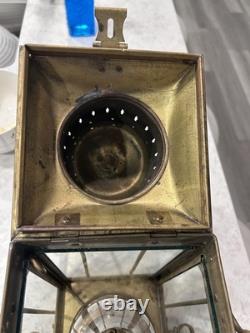 Vintage Viking Brass Ship Lantern Nautical Hanging Oil Lamp With 6 Inch Chimney
