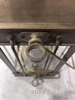 Vintage Viking Brass Ship Lantern Nautical Hanging Oil Lamp With 6 Inch Chimney