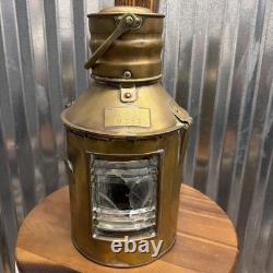 Vintage WT George & Co. Meteorite 9563 Brass Signal Lantern Made In England