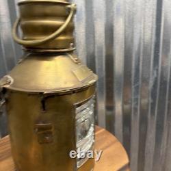 Vintage WT George & Co. Meteorite 9563 Brass Signal Lantern Made In England