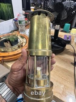 Vintage Weems & Plath 10 Solid Brass Yacht Lamp Oil Lantern Model 700 Maritime