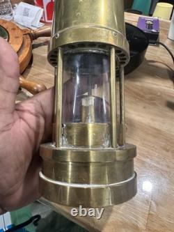 Vintage Weems & Plath 10 Solid Brass Yacht Lamp Oil Lantern Model 700 Maritime