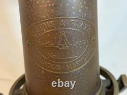 Vintage Weems & Plath Brass Yacht Lamp Oil Lantern with Gimbal