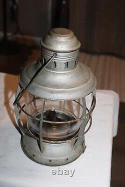 Vintage Wilcox Crittenden & Co. Nautical Hurricane Tested Marine Lantern Light
