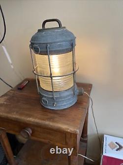 Vintage Wilcox Crittenden Electric Nautical Dock Boathouse Lantern Light