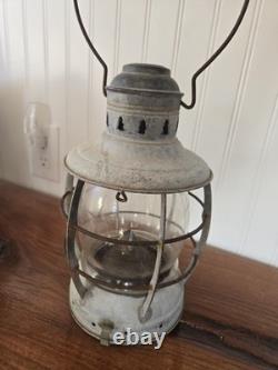 Vintage Wilcox, Crittendon Nautical Marine Lantern. 11 Tall Glass Globe