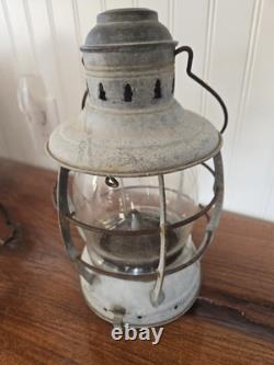 Vintage Wilcox, Crittendon Nautical Marine Lantern. 11 Tall Glass Globe