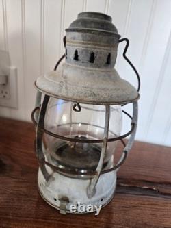 Vintage Wilcox, Crittendon Nautical Marine Lantern. 11 Tall Glass Globe