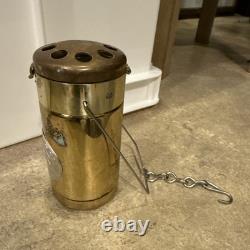 Vintage Wilderness Experience Brass Candle Lantern Camping Extremely Rare