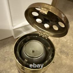Vintage Wilderness Experience Brass Candle Lantern Camping Extremely Rare
