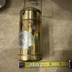 Vintage Wilderness Experience Brass Candle Lantern Camping Extremely Rare