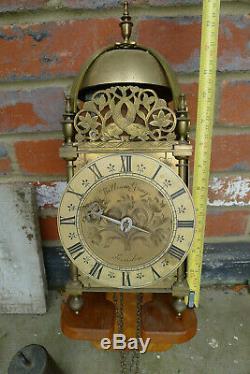 Vintage William Grey, London Verge Escapement Lantern Clock Bracket & Weight