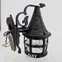Vintage Witches Hat Tudor Gothic Lantern Style Porch Light Fixture