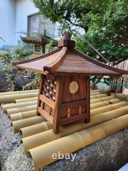Vintage Wooden Andon Lantern Japanese Antique Lighting (Tested & Working)