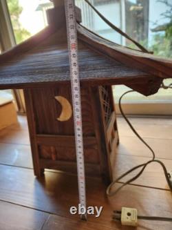 Vintage Wooden Andon Lantern Japanese Antique Lighting (Tested & Working)