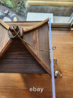 Vintage Wooden Andon Lantern Japanese Antique Lighting (Tested & Working)