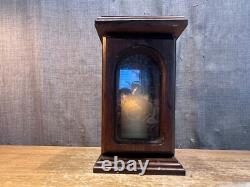 Vintage Wooden Candle Lantern Unicorn Front Glass Antique Holder Unique Retro