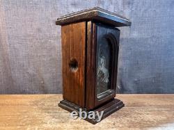 Vintage Wooden Candle Lantern Unicorn Front Glass Antique Holder Unique Retro