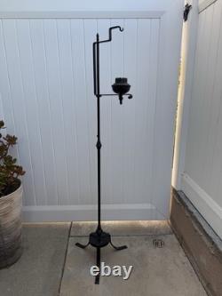 Vintage Wrought Iron Lantern Floor Candelabra