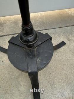 Vintage Wrought Iron Lantern Floor Candelabra